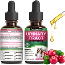 Cat & Dog Urinary Tract זיהומים טיפול טיפות עם קריין & טבעי UTI תרופות - תמיכה Bladder + Kidney - Best Prevention Incontinence & Bladder Stones - Supplement Renal Health Cares
