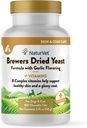 NaturVet Brewers Dried Yeast פורמולה עם Garlic Flavoring Plus ויטמינים לכלבים וחתולים, טבליות Chewable, Made in the USA with Globally Source Ingredients 100 Count
