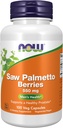 Now Foods Supplements, Saw Palmetto Berries (Serenoa repens) 550 מ"ג, בריאות גברים *, 100 קפסולות Veg