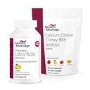Bariatric Advantage Chewable Ultra Solo עם Iron - Citrus, 30 Count and Calcium Citrate Chewy Bites 500 מ"ג - Assorted Fruit Flavor,90 Count