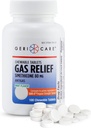 GeriCare Simethicone Chewable Gas-Relief טבליות 80 מ"ג | סיוע מהיר לגז, Bloating, Discomfort | Mint-Flavored | Oral Adult Gas Relief | Anti-Flatulence (100 טבליות) 2 Packing, Discomfort