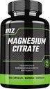 Magnesium Citrate 120mg + ויטמין B6 (P-5-P) 3 מ"ג, 120 קפסולות טבעוניות, 4 חודשים אספקה, צורה אורגנית של מגנזיום - תמיכה בעצמות העצם ומערכת העצבים - על ידי MZ