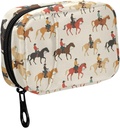 Fustylead Colorful Western Cowboy Riding Horse Pill מארגנת פורזה, שבועית גלולת גלולות עם Zipper לאחסון ויטמינים שמן דגים