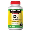 קירקלנד חותם כוח נוסף D3 50 mcg, 600 Softgels (2 Pack)