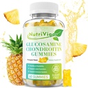 Glucosamine Chondroitin Gummies, תוספת תמיכה משותפת תוספת תמיכה עם MSM & Elderberry, Antioxidant Immune תמיכה למבוגרים, Pineapple Flavor, 60 Count Count