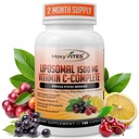 Liposomal Vitamin C with Zinc Capsules - Vit C Organic Elderberry, Amla, Camu Camu- Vitamina C High Absorption, Anti Aging, Immune Support,1500mg/Serving 3 Month Supply Gluten Free NON GMO Veggie Caps