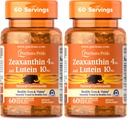 הגאווה של Puritan Zeaxanthin 4 מ"ג עם Lutein 10 מ"ג, תומך עיניים בריאות וחזון *, 60 ct (Pack של 2)