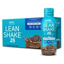 GNC Lean Shake 25 חלבון שקד, קלינית פרובנס ניהול משקל, החלפת Meal, 25g חלבון עם Zero הוסיף סוכר, מוכן לשתות, עוגיות ו Cream, Pack של 12