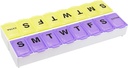 EZY DOSE Weekly (14-Day) Daily Pill Case, Medicine Planner, ויטמין אורגן, תוסף, 2 שבועות הניתנים לחתיכה + אקסטרה, השוואות גדולות Snap, Easy Open, Color May Vary, BPA חינם