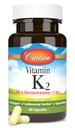 קרלסון - ויטמין K2, MK-4 (Menatetrenone), ויטמין K, Bone & Heart Health, K2 ויטמין, Soy-free, 60 קפסולות