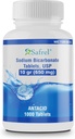Saprel Sodium Bicarbonate Antiacid 650 מ"ג (10 Grain) 1000 Tablet | עבור הקלה של Acid Indigestion, Heartburn, Sour Stomach & Upset Stomach