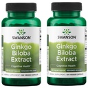Swanson Ginkgo Biloba Extractized Delayed-Release Memory Brain Cognitive Function תוספי 120 מ"ג (24% flavone glycosides, 6% Terpene lactones) 100 Veggie Drcaps (2 Pack)