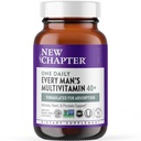 New Chapter Men's Multivitamin 40 Plus for Energy, Heart, Prostate + Immune Support with Fermented Foodsents - Every Man's One Daily 40+, Made עם ירקות אורגניים & Herbs, Non-GMO - 96 ct ct