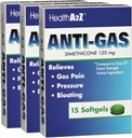 HealthA2Z® Gas Relief Simethicone | 125 מ"ג | Relieves from Stomach Discomfort and Gas