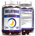Zammex Melatonin Gummies 5mg | 60 Count | Sleep Supplement for Adult | Drug Free Sleep Aid Gummy | Natural Berry Flavor | Vegan, Non-GMO, Gluten Free