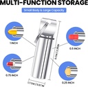 Keychain Pill Holder (2 Pack) - Big Capacity Waterהוכחות Travel Pill Container for Tablets, קפסולות - חבילת גלולות ידידותיות ל-Purse Mini Pill Case
