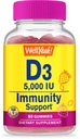 ובכן, ויטמין D3 5000 IU (125 mcg) תוספת מסטיקמיות - עבור בריאות העצם, Immune Booster, העצמות ותמיכה שיניים - Non GMO, Gluten Free, Nut Free, Vegetarian - סטרודיבדור -60 חניכיים