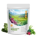 Hudetex Greens אבקת Superfood for Immune Support with 12 oz, ירקות אבקת Smoothie Mix with Chlorella, Barley Grass, Kale & Beetroot Smoothie Booster, Chlorophyll לספק הירוקים.