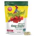 Mega Food Women's One Daily Multivitamin Soft Chews - Multivitamin for Women with Folate, ויטמין B6, B12, ביוטין, ויטמין D - תערובת טעימה ברי פלפור - Vegetarian, non-GMO - 30 צ'אדות