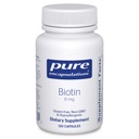 Pure Encapsulations biotin 8 מ"ג - B ויטמין תוסף כדי להקלת מתח, שיער, עור וניק חיזוק, metabolism, Carbohydrate Support & Nervous System * עם Premium Biotin - 120 קפסולות