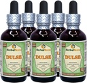 Dulse (Palmaria פלמטה) Glycerite, אורגני Dried Leaves Alcohol-Free Liquid Extract (Brand Name: HerbalTerra, Proly Made in USA) 5x2 fl.oz (5x60 מ"ל)