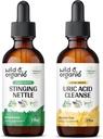 Wild & Organic Sting Nettle Root Tincture 2 fl oz & Uric Acid ניקויse Tincture 2