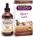 Amber NaturalZ הות'horn & Dandelion Herbal תוסף לכלבים, חתולים, ציפורים, ארנבים וגינאה חזירים | תמיכה בריאות הלב, Circulation ו- Fluid Balance | Natural Cardiovascular Care
