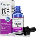 ויטמין B5 Pantothenic Acid נוזל טיפות - מיוצר בארה"ב - 500% DV לשרת - 36 משרתים לכל Container - גדול עבור גברים, נשים, ילדים - ויטמינים נוזליים טבעוניים - גדלים גם זמין