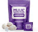 MUUK' SUPERFOODS | אבקת Mane Mushroom | Brain Boosting On-The-GO Packets | Made in USA | 30 Sachets (1.5g)