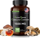 Active Hexose Cor Related Compound 180 Caps 1500 מ"ג עבור שירות - טבעוני אורגני Mushroom תוספת עזרה תמיכה מערכת החיסון וקידום הרוצח הטבעי ו- T Cells