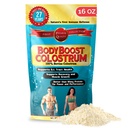 BodyBoost Whole Colostrum, 100% אבקת Bovine Colostrum, Immune Booster with Immunoglobulin & Lactoferrin, Grass Fed Colostrum for Gut, 16 oz