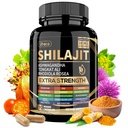 תוסף Shilajit עם Sea Mosss, Ashwagandha, Tongkat Ali - Shilajit Pure ההימלאיה אורגני Fulvic Acid כמוסות - 90 Count Count