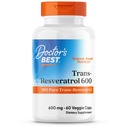 Doctor's Best Trans- Resveratrol 600, 98% Pure Trans-Resveratro, non-GMO, Gluten Free, Soy Free, 60 Veggie Caps