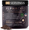 Alphacino Apex Instant Mushroom קפה - Black Maca Ashwagandha + אבקת משקאות אנרגיה עבור גברים, אידיאלי עבור צמיחה בניית שרירים, שארפ פוקוס & Sta, Mens Energy אבקת לשתות Mix, S7-30SV (4.68 oz)