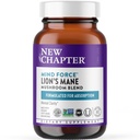 New Chapter Lion's Mane + Reishi Mushroom - LifeShield Mind Force for Mental Clarity with Organic Reishi Mushroom + Non-GMO, Nootropic Ingredients - 60 ct