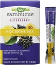 דרכו של הטבע, Sambucus Soothing Elderberry Hot Drink, עם ויטמין C & Echinacea, 10 Count, Honey-Berry Flavored, 10 Count (Pack of 12)