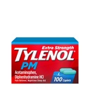 Tylenol ראש הממשלה תוספת כוח לילה כאב Reliever & Sleep Aid Caplets, 500 מ"ג Acetaminophen ו 25 מ"ג Diphenhydramine HCl, הקלה עבור Nighttime Aches & Pains, Non-Habit Forming, 100 ctcttctctctt