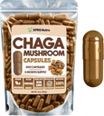 XPRS Nutra Chaga Mushroom קפסולות - Premium USDA Chaga Mushrooms קפסולות- Encapsulated Chaga Mushroom אבקת Immunity Boost - טבעוני Superfood for Chaga Tea and Beverages - 360 Count Count