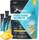 אבקת hydrolyte אלקטרוליטית, משקה אלקטרוליטי, משקאות hydrotion תוספת משקאות לערבב, hydrotion Packets עם ויטמין & מינרלים, Keto Friendly, טבעוני, non-GMO, No Sugar, Pineapple Flavor (20 מקלות)