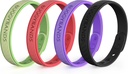 Mosquito Repellent Bracelets, 4 Pack Silicone Mosquito Repellent Bands with DeET Free, Natural & Waterהוכחה באג Wristbands לילדים ומבוגרים, מרחק הגנה חיצונית (Black & Red & Red & RedPurple & Green)