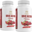 Generic Herbal Uric Acid - URIC Acid Complex - תמיכה משותפת, גלולת מים לנשים, חלב תוספת, Tart Cherry, Green Coffee Beans, Citric Acid, Celery Seed, Pomegranate - 2 B B B