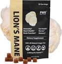 Mane Mushroom Gummies - Heart, Immunity, Inflammation, Brain Support, Vegan, Sugar-free, GF, 30 משרתי TRUE, 3.7oz