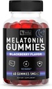Melatonin Black Brad Gummies 5mg, Nighttime Sleep Support Chewable Supplement