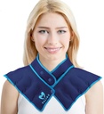 צוואר Shoulder Heating Neck Wrap מיקרוגל Heating Pad, Hot and Humid Back Pain Relief Hot Compress, Fitable מיקרוגל צוואר מייבש (NSF-Blue)
