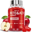 Brilhante Keto ACV Gummies - 1500 מ"ג Apple Cider Vinegarmies with Pomegranate Beetroot & ויטמין B12 B6 - עבור גברים ונשים - GMO חינם & טבעוני - הרוזן 60