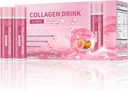 משקאות משותפים עם 6000 מ"ג Marine Collagen Peptides, נוזל קולאזן יורה לנשים תמיכה יופי, תוספי קולגן עבור עור, שיער וניק, 0.85 Fl.Oz (25 מ"ל)x30 בקבוקים, Blood Orange Orange