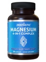 Zentastic Magnesium Complex 4in-1 - Magnesium Glycinate, Malate, Turate & Lactate - Chelated High Absorption for Nerves, השרירים, העצמות ו- Immune Support - 120 קפסולות