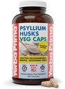 Yerba Prima Psyllium Husks Veg Caps, 400 קפסולות (625 מ"ג) - טבעוני, non-GMO, Gluten Free, קולוניר, תוספת יומית סיבים עבור Gut Health & סדירות