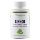 Paradise Herbs גינקו בילובה לחלץ, Super Potent, Ultra Pure, טבעוני, non GMO, Gluten Free, 120 קפסולות צמחוניות