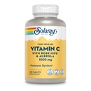 SOLAרי ויטמין C w/Rose HIPS & Acerola | 1000mg | Two-Stage Timed-Release Healthy Immune function, Skin, Hair & Nails Support